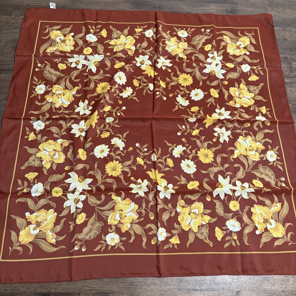 Vintage Floral Rain Scarf by Totes Neck Scarf Retro Mod Print 1978 Made In Japan